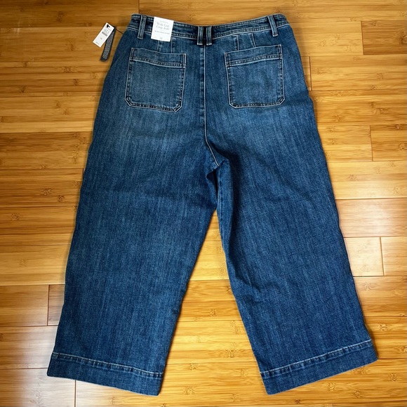 Talbots Wide Leg Crop Jean High Waisted New with Tags - Size 14 - Picture 8 of 13